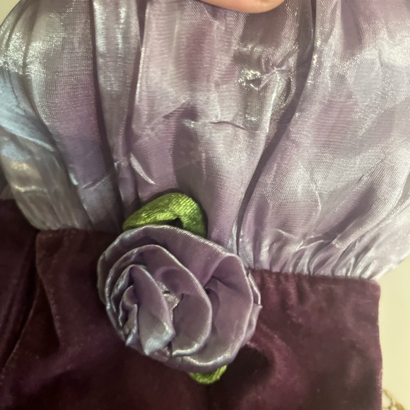 3 deep purple and lavender with green accents vintage stockings 🎄⭐️⭐️ - Picture 10 of 11